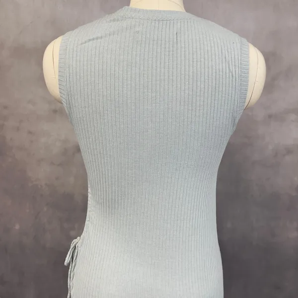 Abercrombie Fitch Ribbed Dress Womens‎ Medium Cut Out Minimal Clean Soft Girl - Image 5