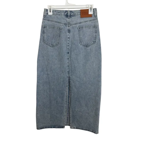 Princess Polly Light Wash Denim Maxi Skirt 4 Cottagecore Cowgirl Y2K Boho Grunge - Image 2