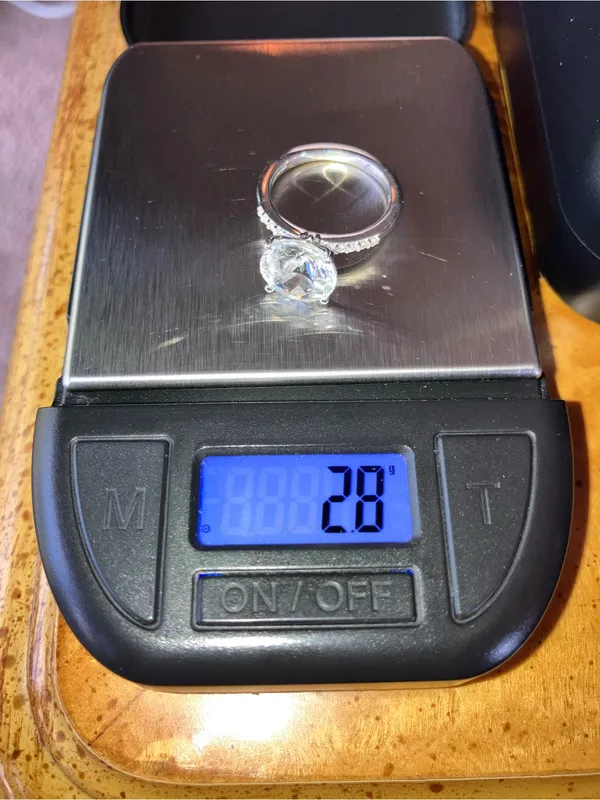 Genuine White Quartz Sterling Silver Ring Size 6 - Image 10