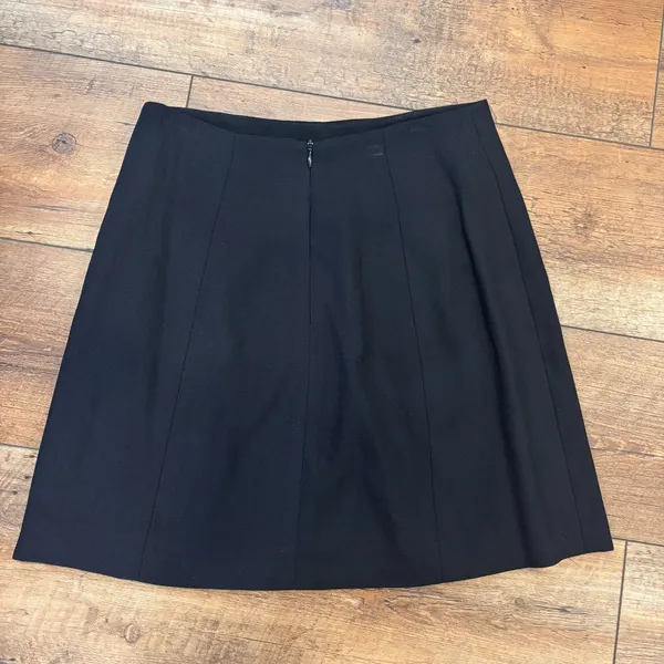 Alberto Malaki Black Mini Skirt Women's Size 2 Made in USA Minimalist Vintage - Image 3