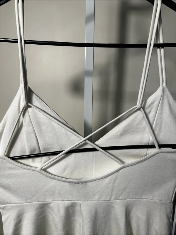 X150. Windsor White Spaghetti Strap Mini Dress - Image 3