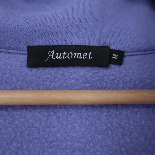 Automet Sweatshirt Womens M Purple Half Zip Fleece Thumbhole Excellent - Image 2