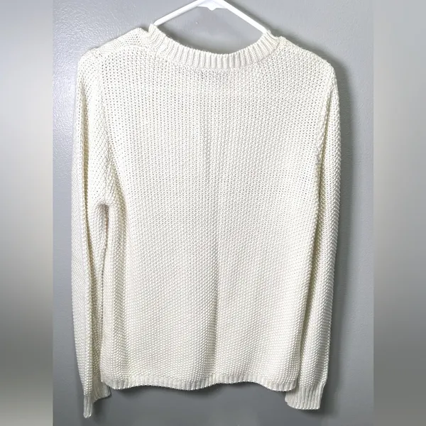 Laura Scott Women's‎ Vintage Ivory Knit Sweater Gilmore Girls Y2K Size Large - Image 2
