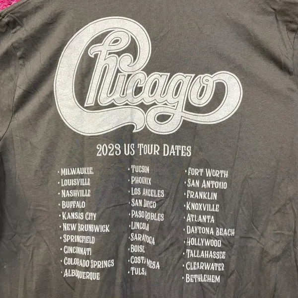 Chicago Spell-out Band Logo Soft Jazz Rock Band Tee 2X - Image 4