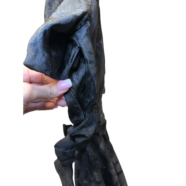 FRNCH Paris Noely Woven Dress Black Floral Jacquard Wrap Midi Medium NWT - Image 7