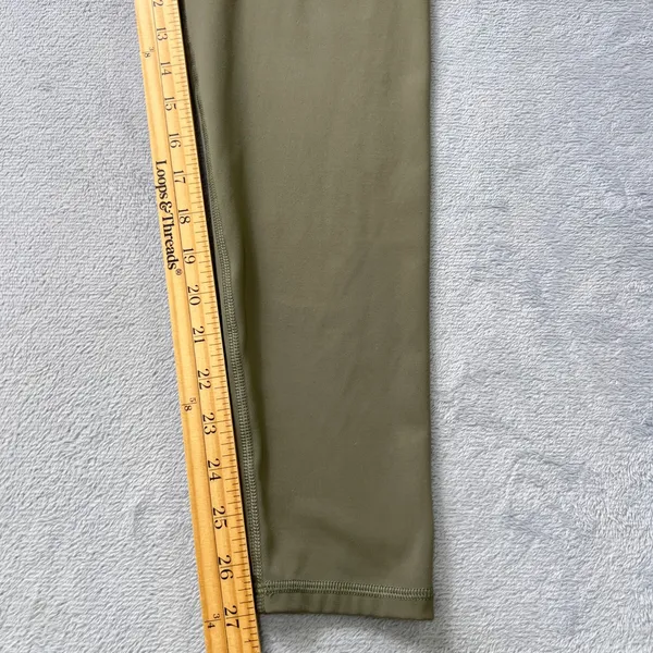 K. By Kendra Scott Activewear High‎ Rise Lustrous Leggings Olive Green Size L - Image 7