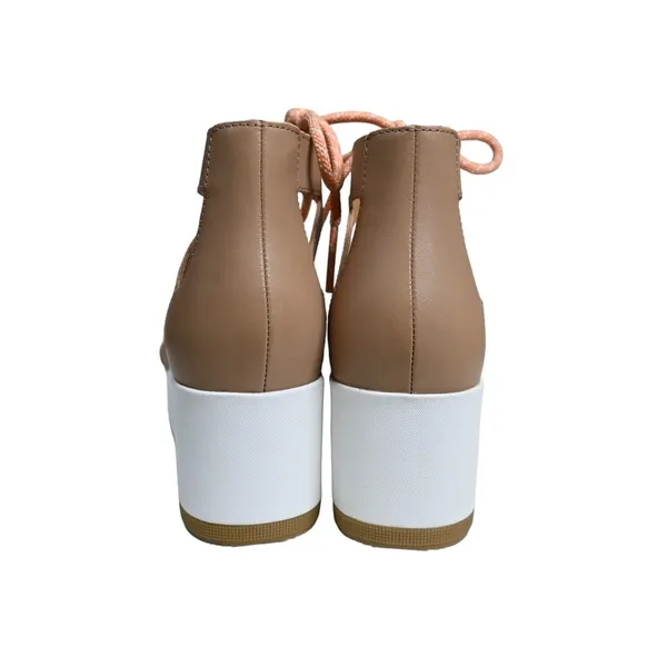 SOREL Womens 9 Cameron Platform Gladiator Sandal in Honest Beige/Gum NEW - Image 6