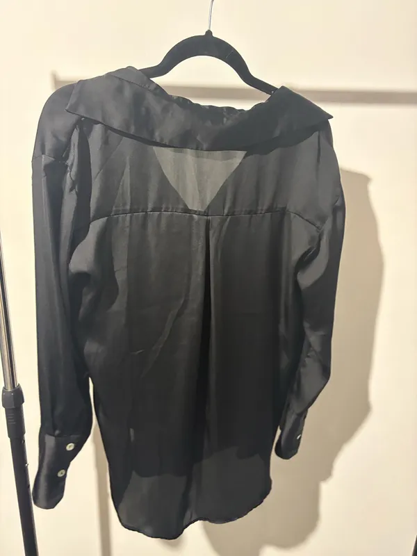 ZARA Satin Blouse Button Down - Image 4