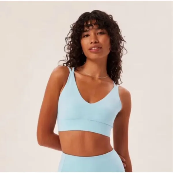 ✨Girlfriend Collective Dewdrop Gigi Crossover Sz XL Light Blue Bra✨ - Image 2
