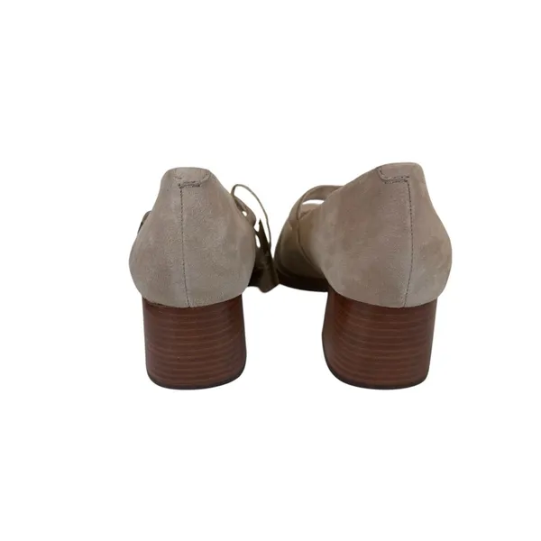 Born Adelphi Suede Snip Toe Mary Jane Pumps Beige Suede 6.5M Neutral Minimalist - Image 4