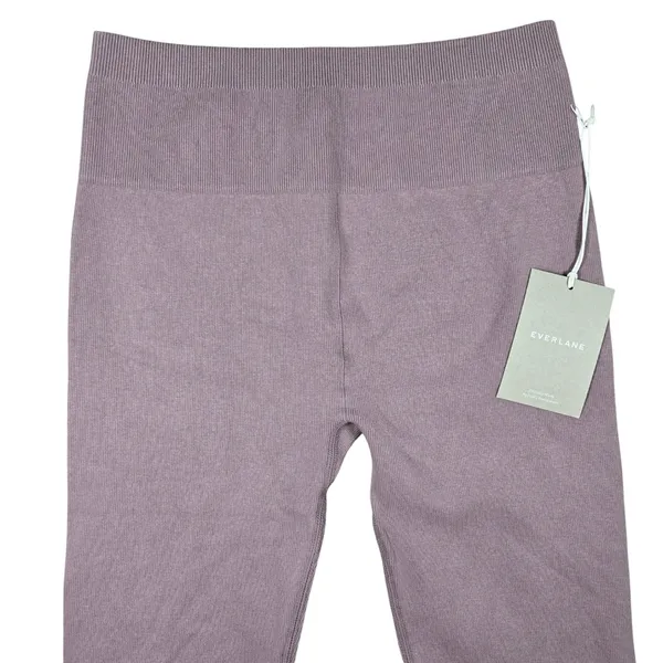 Everlane‎ Seamless Legging Ribbed High Waist M L Light Purple Lilac - Image 3