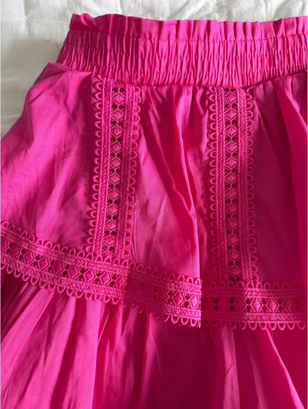 Francesca's Hot Pink Tiered Skort - Image 6