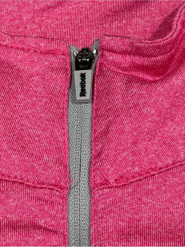 Reebok 1/4 Zip-Up Top Women’s Size Medium Pink Long Sleeve Compression Top - Image 7