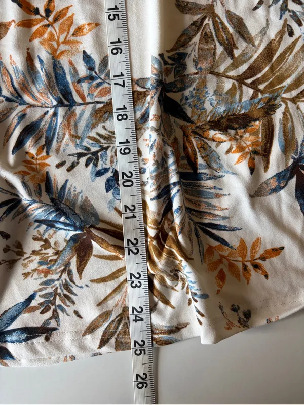 Papermoon Ivory Floral Halter Spaghetti Strap Tank Top XL Flowy Keyhole Back - Image 4