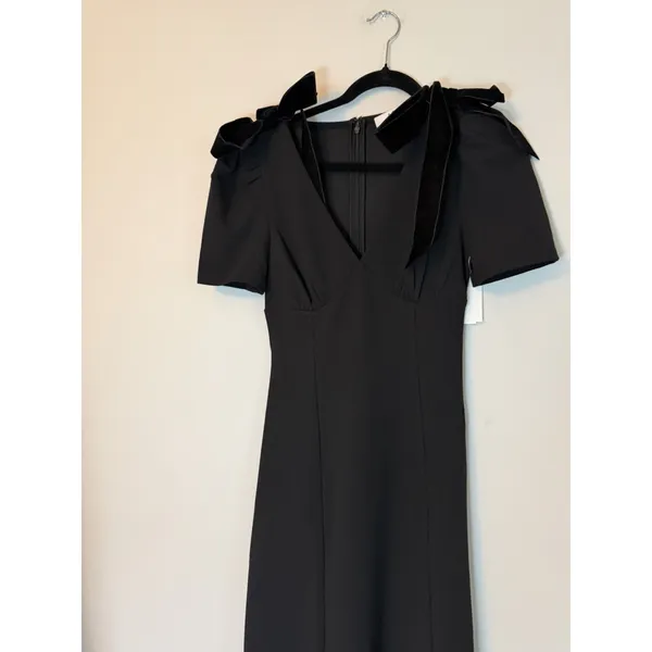 ASTR The Label Celia Puff-Sleeve V-Neck Midi Dress ADR102919-003 Women's XS NWT - Image 3