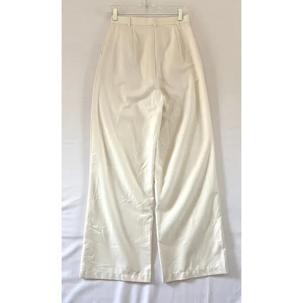 Ronny Kobo Tornby Cream Ivory Wide Leg‎ Pleated High Waisted Trousers XS NWT - Image 2
