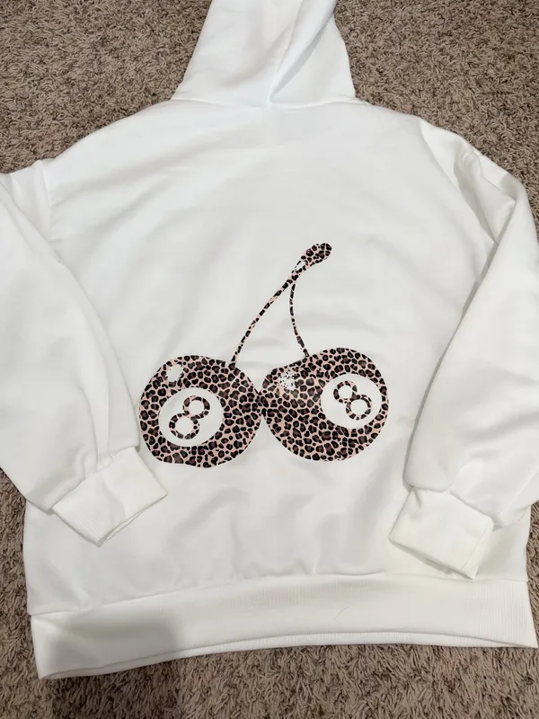 White Sweatshirt Size M - Image 2