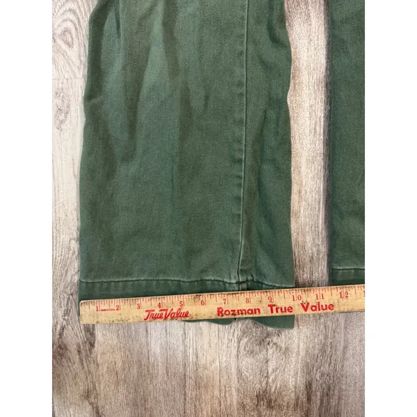 NSF Clothing Green Utility Jumpsuit Flare Leg Button‎ Up Women's Size 26 - Image 9