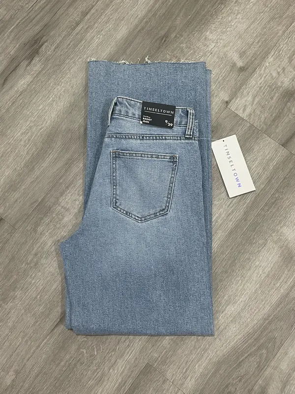 Mid rise baggy wide leg jeans Blue Size 29 - Image 5