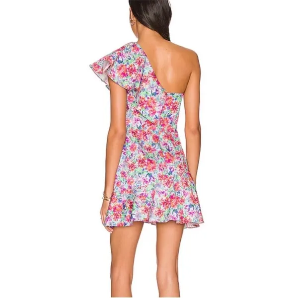 Amanda Uprichard x Revolve Mckinnon one shoulder floral mini dress in formosa S - Image 2