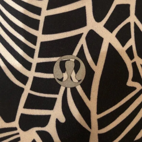 Lululemon Wunder Under Leggings Leaves Pretty Palm Black Angel Wing - Image 4