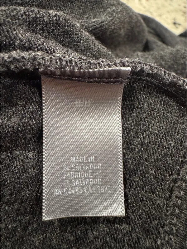 Aerie Medium Charcoal Gray Hooded Poncho Sweater - Image 4