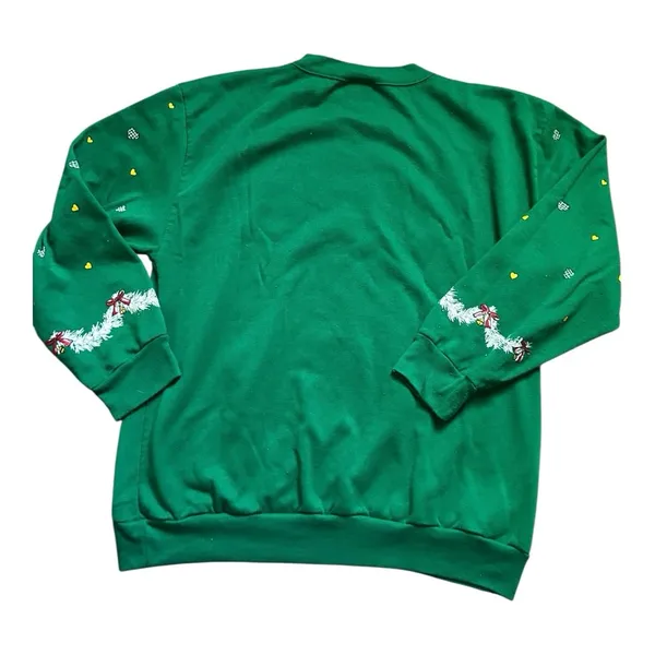 Vintage Scottie dog 80s Holiday crewneck Size Large - Image 3