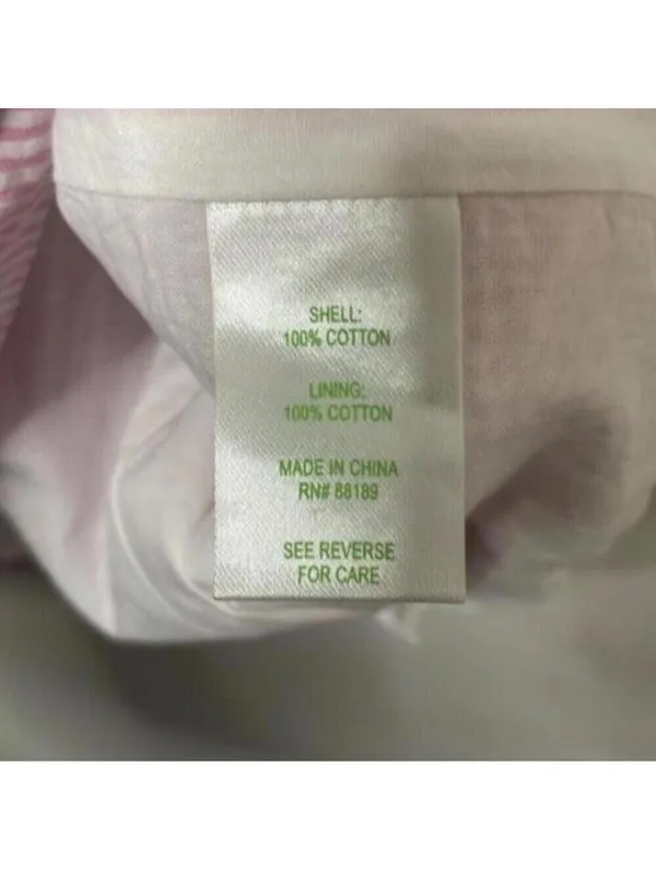 Lilly Pulitzer Pink and White Seersucker Striped Ruffle Collar Dress - Image 5