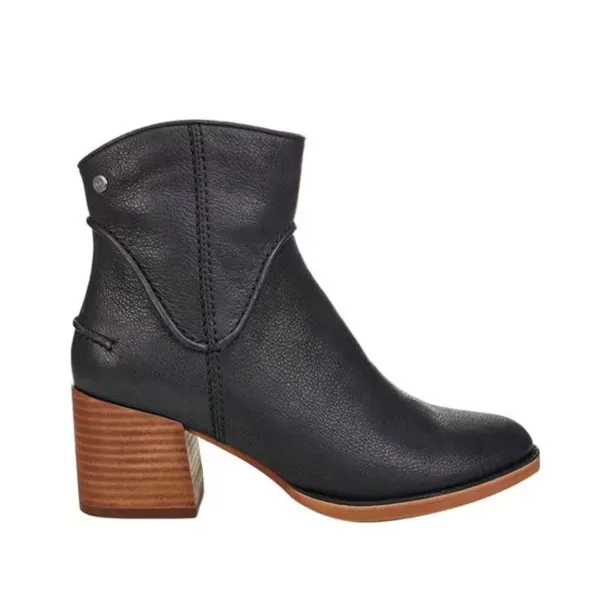 UGG | Annie Ankle Block Heel Boot‎ in Black and Brown Women's 8.5 - Image 2