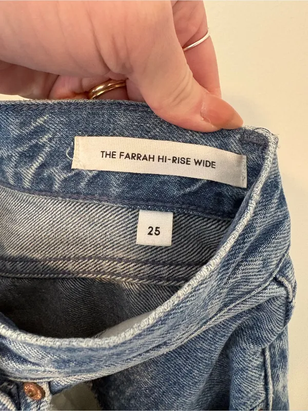 Denim Forum The Farrah High-Rise Wide Leg Size 25 - Image 4