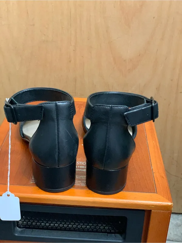 Clarks Collection Black Elisa Dedra Open Toe Sandals Size-8 Minimalist Chic - Image 6