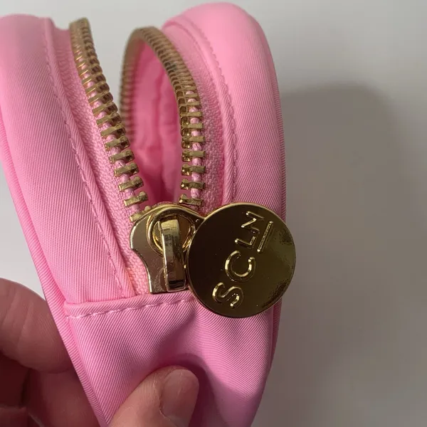 Stoney Clover Lane X Target Rainbow Patch Mini Circle Pouch Pink Zip Round - Image 3