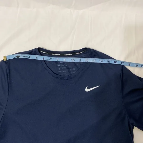 Nike,Dri-fit,Dark Blue,Women,Shot Sleeve Tee Shirt. Size- Large - Image 3