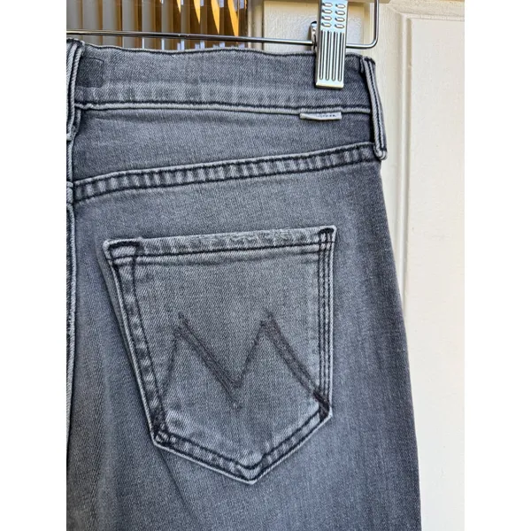 Mother Denim The Rascal Ankle Fray Jeans‎ Stitching In The Dark Grey Size 25 - Image 8