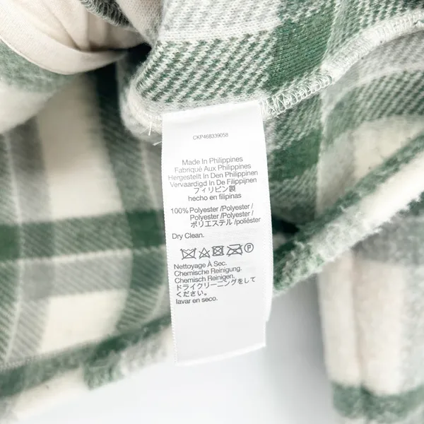 Madewell Womens Plaid Double Breasted Dasani Blazer Fleece Jacket Size S Green‎ - Image 7