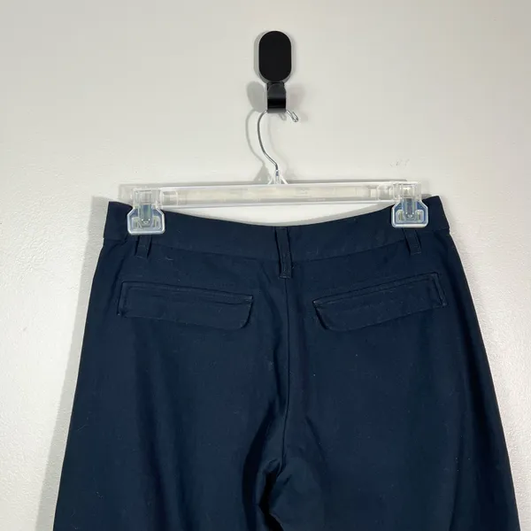 Patagonia Women's Navy Blue Straight Leg Zip Pocket Utility Workwear Pants 10 - Image 5