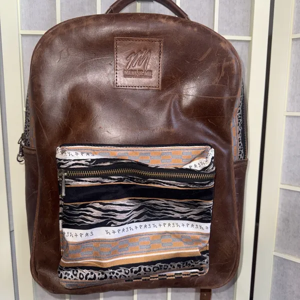 Aztec‎ cowhide leather Backpack - Image 2