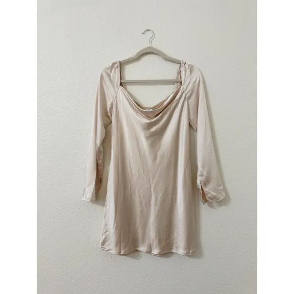 Princess Polly Star Power Champagne Satin Mini Dress NWT Size 8 - Image 2