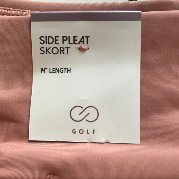 Calia Women's 14" Side Pleat Court Skort in Guava Pink Size XL NWT - Image 7