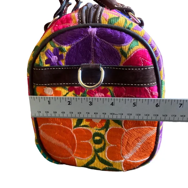 Mexican Embroidered Floral Handbag - Image 12
