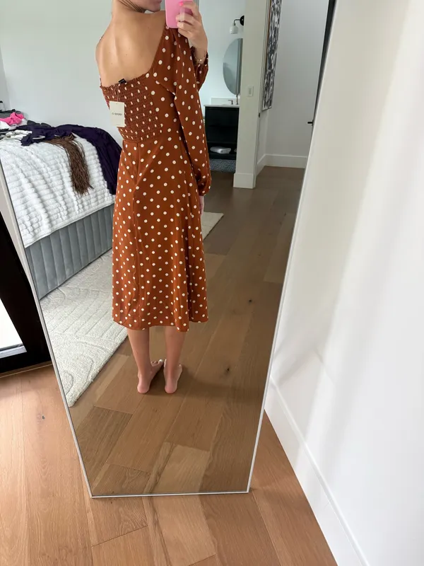 NWT Forever 21 Polka Dot Midi Dress - Image 3
