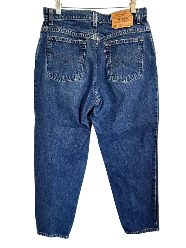 Levis Vintage 550 Jeans Women’s Size 14 Reg Relaxed Fit Tapered Leg 100% Cotton - Image 4