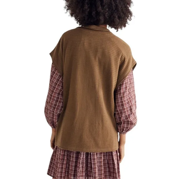 Madewell Oversized Funnelneck Tunic Top in Golden Spinach S - Image 3
