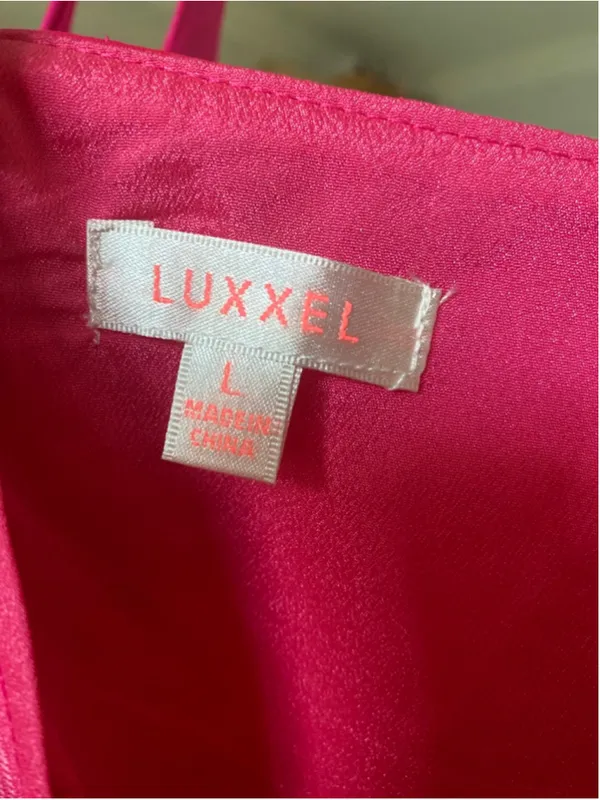Luxxel‎ Babydoll Mini Romper Hot Pink Satin Corset Barbie Party Glam Event NWTs - Image 8