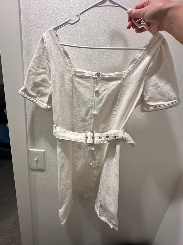 White jean dress Size M - Image 2