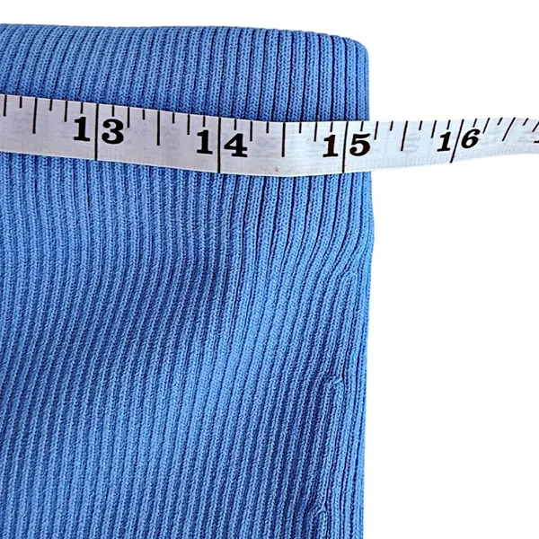 Zara Sky Blue Ribbed Knit Mini Skirt NWT Summer - Image 6