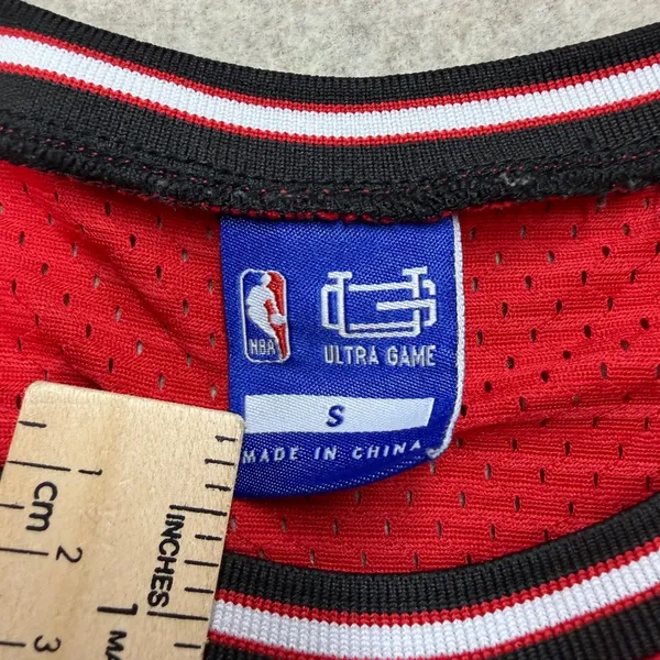 Chicago Bulls NBA Ultra Game Red Mesh Cropped Basketball Jersey Tank Women Small - Image 3