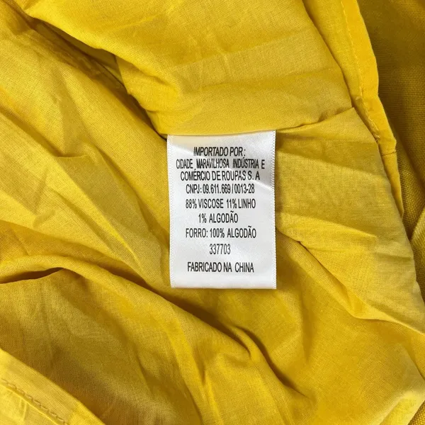NWT Farm Rio Linen Blend Yellow Sleeveless Maxi Dress Size XS - Image 13