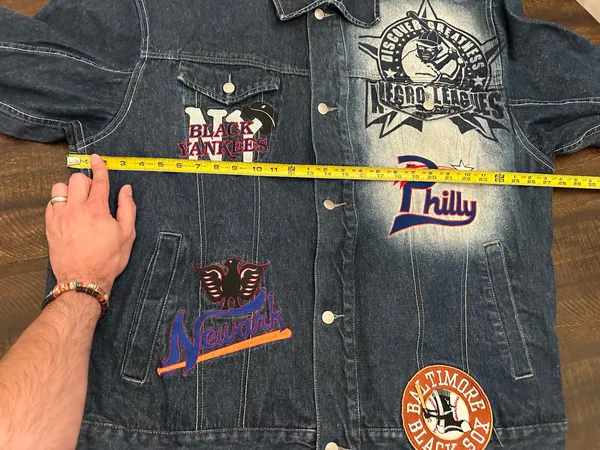 Negro League Baseball Museum Denim Blue Jean Jacket Mens 3XL XXXL Team Logo - Image 7