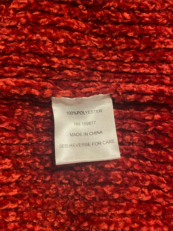 Arula Haisley Deep Red Chenille Waffle Sweater NWT 1X - Image 4